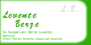 levente berze business card